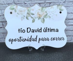 Cartel de pajecito personalizado en adhesivo de alta calidad