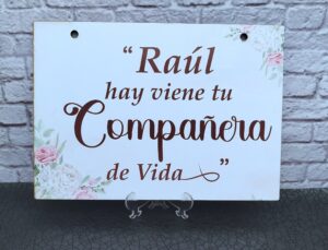 Cartel de pajecito personalizado en adhesivo de alta calidad