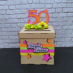 Cofre para lluvia de sobres para bodas y eventos personalizado diseño especial