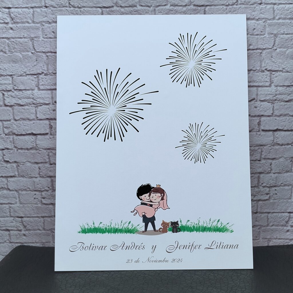 árbol de huelllas para bodas y toda ocasión personalizados con detalles especiales