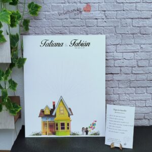 árbol de huellas para bodas diferentes tamaños personalizados con detalles especiales