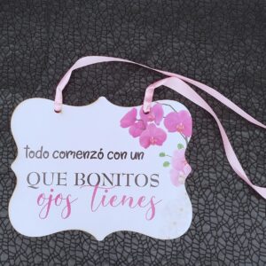 Cartel de pajecito personalizado en adhesivo de alta calidad