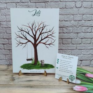árbol de huellas para bodas diferentes tamaños personalizados con detalles especiales