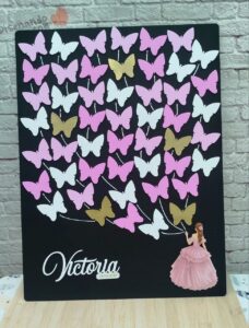 Libro de firmas tipo cuadro personalizado pintado y detallades