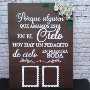 Cartel del recuerdo para bodas y eventos personalizado
