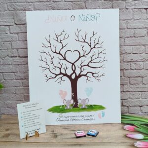 árbol de huellas para bodas diferentes tamaños personalizados con detalles especiales