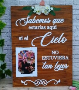 Cartel del recuerdo para bodas y eventos personalizado