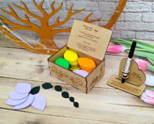 Cuadro de firmas en estilo circulo con árbol personalizado para toda ocasión