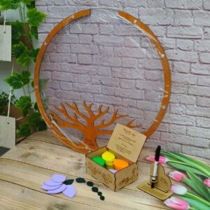Cuadro de firmas en estilo circulo con árbol personalizado para toda ocasión