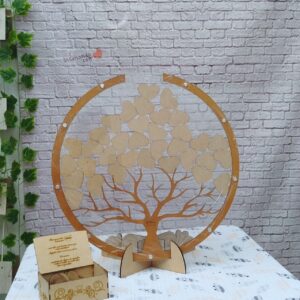 Cuadro de firmas en estilo circulo con árbol personalizado para toda ocasión