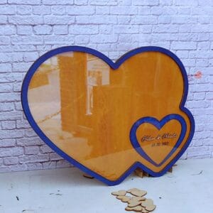 Cuadro de firmas en forma de corazón