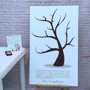 árbol de huellas para bodas diferentes tamaños personalizados con detalles especiales