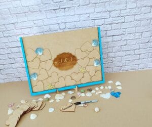Cuadro firmas boda playa