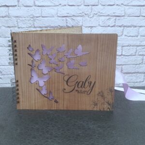 Libro de firmas personalizado para todo evento, tapa en madera