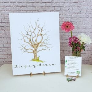 arbol de huellas boda