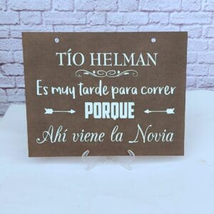 Cartel para pajecito de Boda