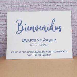 Carteles bienvenida de Boda