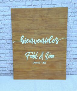 Carteles bienvenida de Boda