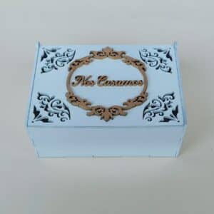 Cofre tipo baúl para anillos de boda