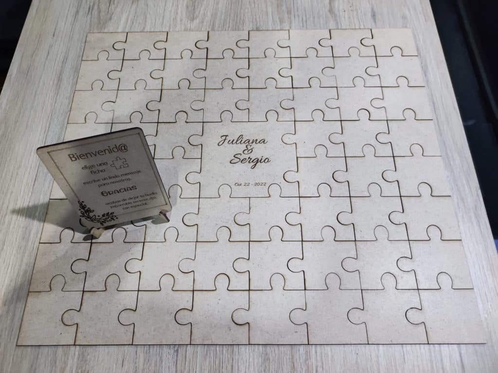 Rompecabezas para firmas de boda