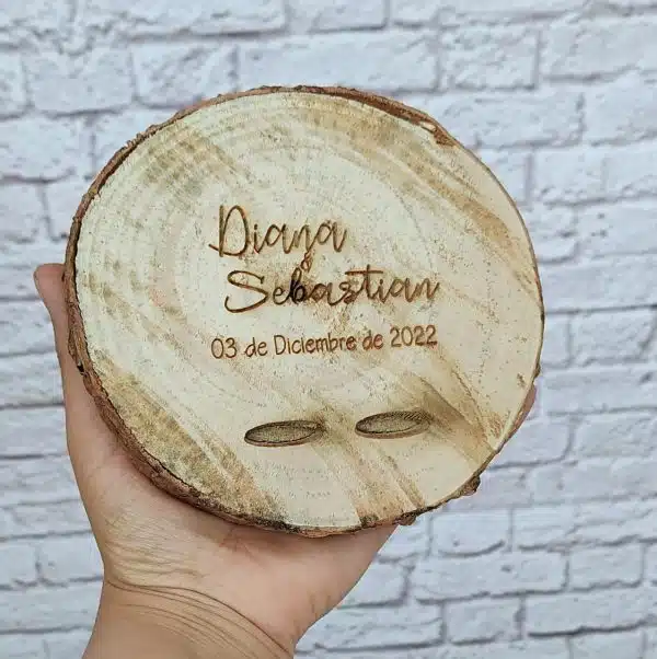 Rodaja de madera personalizada