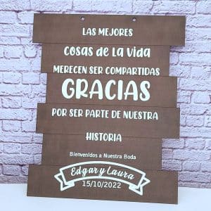 Carteles de boda personalizados