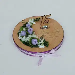 Porta anillos de 15 años personalizado