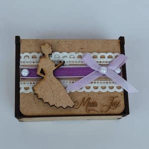 Cofre para camandula de 15 años personalizado