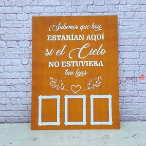 Cartel del recuerdo para bodas
