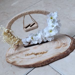Portaanillos personalizado tipo culumpio para bodas