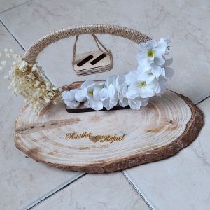Portaanillos personalizado tipo culumpio para bodas