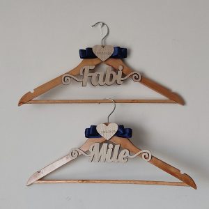 Gancho para vestidos de los novios personalizados