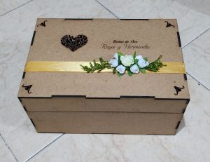 Cofre para lluvia de sobre personalizado toda ocasión