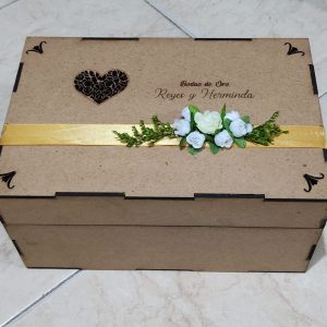 Cofre para lluvia de sobre personalizado toda ocasión