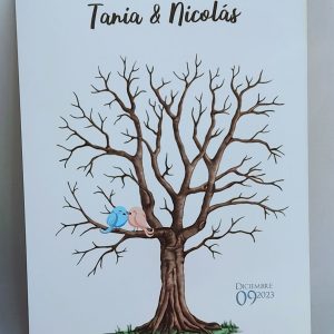Árbol de huellas para boda y toda ocasión personalizado