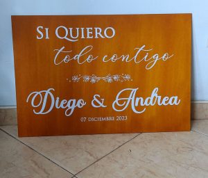 Cartel de bienvenida boda y toda ocasión personalizado