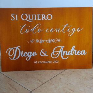 Cartel de bienvenida boda y toda ocasión personalizado