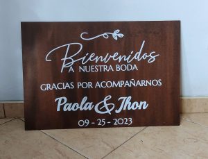 Cartel de bienvenida boda y toda ocasión personalizado