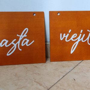 cartel para silla de los novios y toda ocasión personalizado