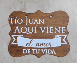 Cartel de pajecito para bodas