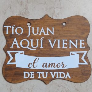 Cartel de pajecito para bodas