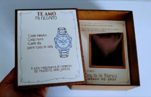 caja de compromiso para reloj de novio - regalo de compromiso
