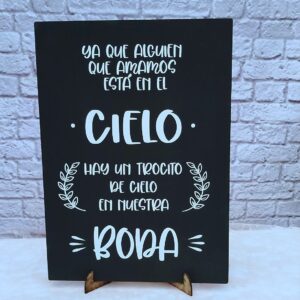 Cartel del recuerdo para bodas y eventos