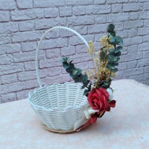 Canasto para petalos de flores pajecitos decoraciones de boda
