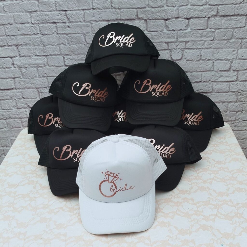 Gorras y detalles para despedida de soltera