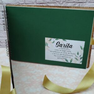 Libro de firmpas para eventos personalizados con tapa en madera