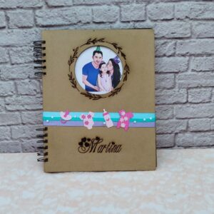 Libro de firmpas para eventos personalizados con tapa en madera