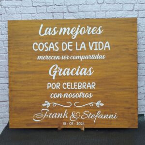 Carteles bienvenida de Boda