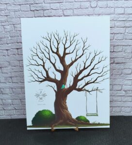 arbol de huellas para boda