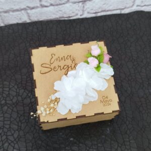 Cofre para anillos de boda vintage, elegante, bodas elegantes, personalizados